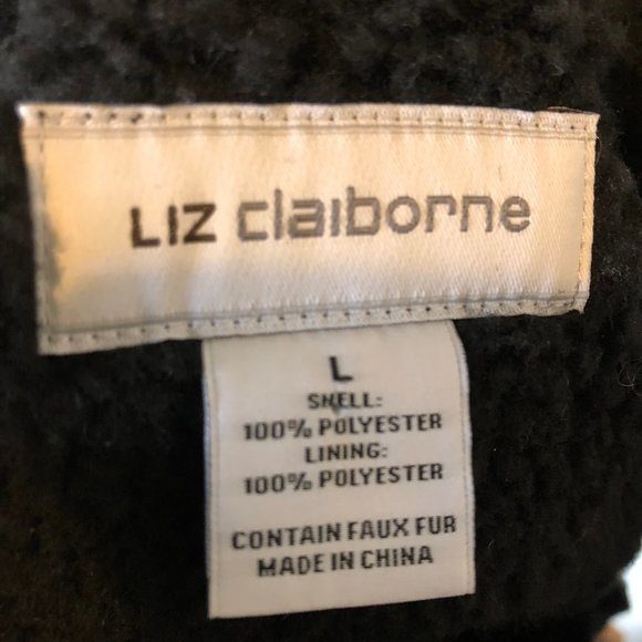 Liz Claiborne Faux Leather and Shear-ling Vest - Picture 4 of 5